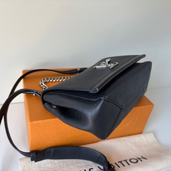 Louis Vuitton LockMe II BB Noir – Black Grained Calfskin with Silver Hardware - Picture 8 of 16